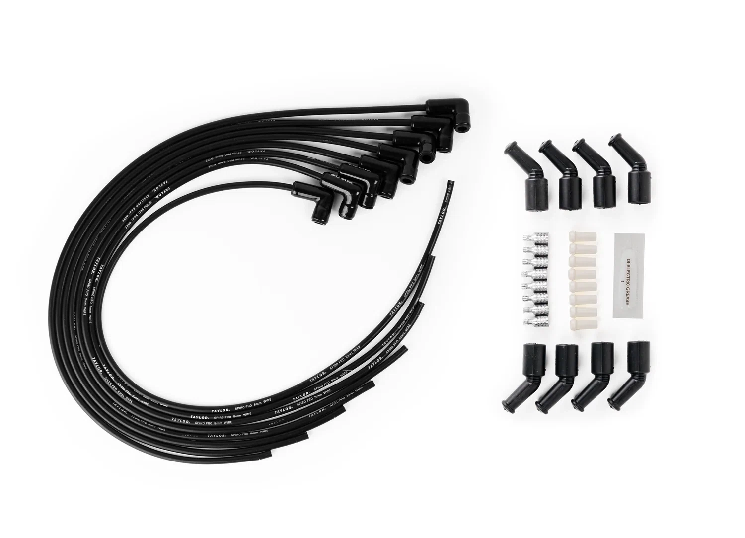 Spark Plug Wire Set Universal Silicone Spiro Pro 8mm 90_ 350 ohm_ft 75061-B